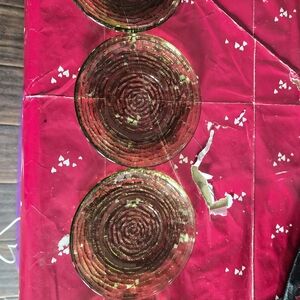 Red and Gold Decorative Plates